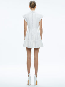 Alice and Olivia Mila Deep V-Neck Twist Front Mini Dress