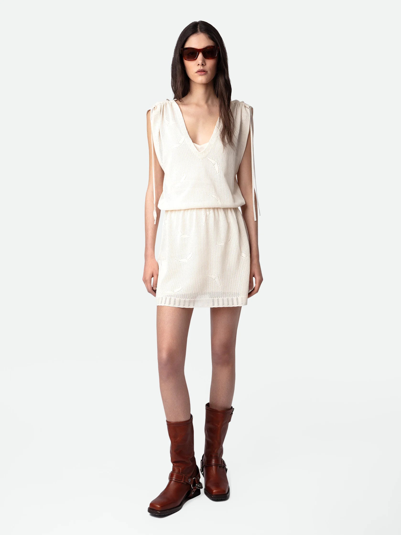 Zadig & Voltaire Women's Alanis Cotton Dentelle Dress - Ecru