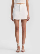 Alice and Olivia Kari Braided Denim Mini Skirt