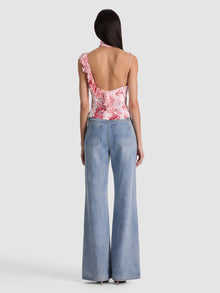 Alice and Olivia ZELDA RUFFLE TANK WITH SCARF