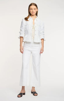 Cinq A Sept Delanie Ruffled Denim Jacket