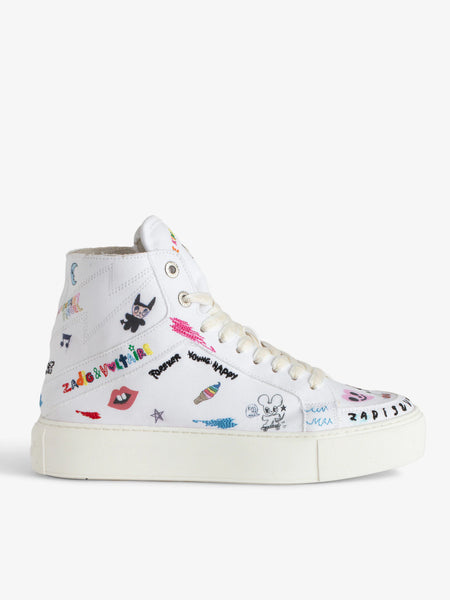 Zadig and Voltaire High Flash Chunky Canvas Humbe High Top Sneaker