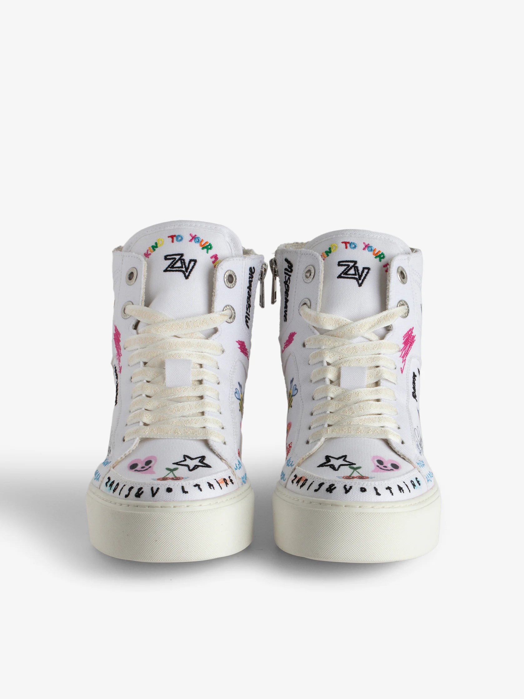 Zadig and Voltaire High Flash Chunky Canvas Humbe High Top Sneaker