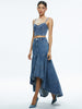 Alice and Olivia Donella High Low Denim Skirt