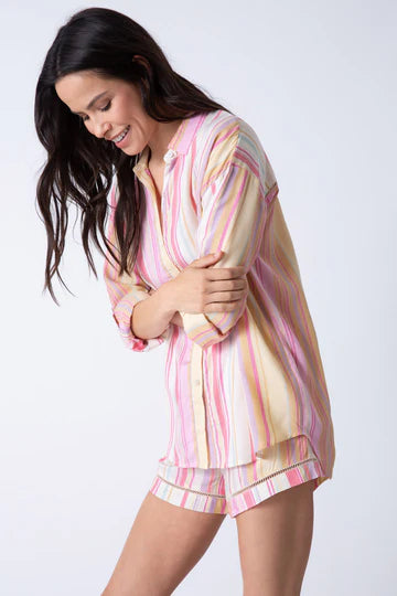 PJ Salvage Staycation Stripe Long Sleeve Top