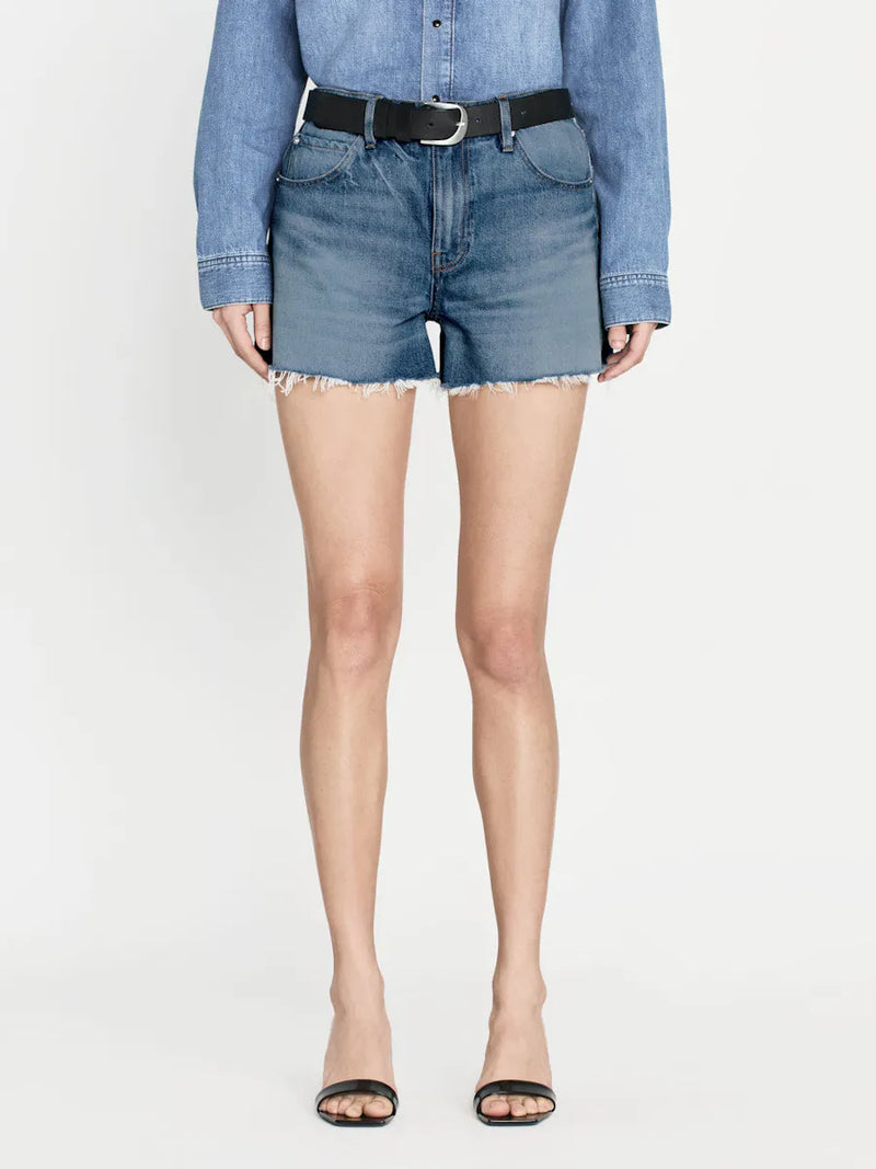 Frame The Vintage Relaxed Short Raw Fray