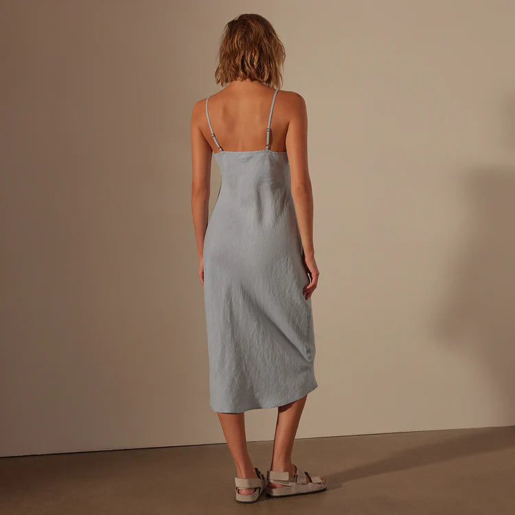 James Perse Lightweight Linen Cami Dress 1 / Open Sky Pigment James Perse Lightweight Linen Cami Dress 1 / Open Sky Pigment