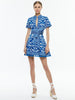 Alice and Olivia Lucy Rolled Sleeve Mini Shirt Dress