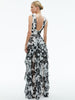 Alice and Olivia Holly Asymmetrical Ruffle Maxi Dress