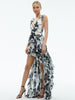 Alice and Olivia Holly Asymmetrical Ruffle Maxi Dress