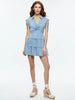 Alice and Olivia Mila Deep V-Neck Twist Front Mini Dress