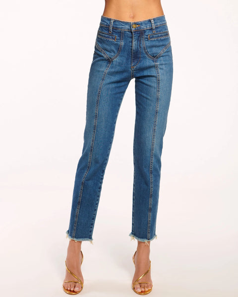 Ramy Brook Cropped Zayne High-Rise Skinny Jean