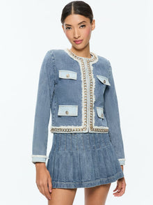 Alice and Olivia Landon Cropped Jacket