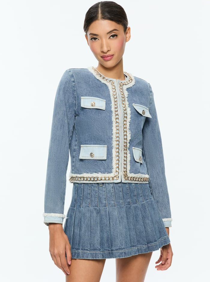 Alice and Olivia Landon Cropped Jacket