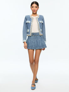 Alice and Olivia Landon Cropped Jacket