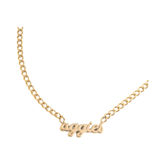 A Wink Of Yellow Aggie Necklace