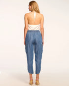 Ramy Brook Huc Chambray Cropped Cargo Jogger