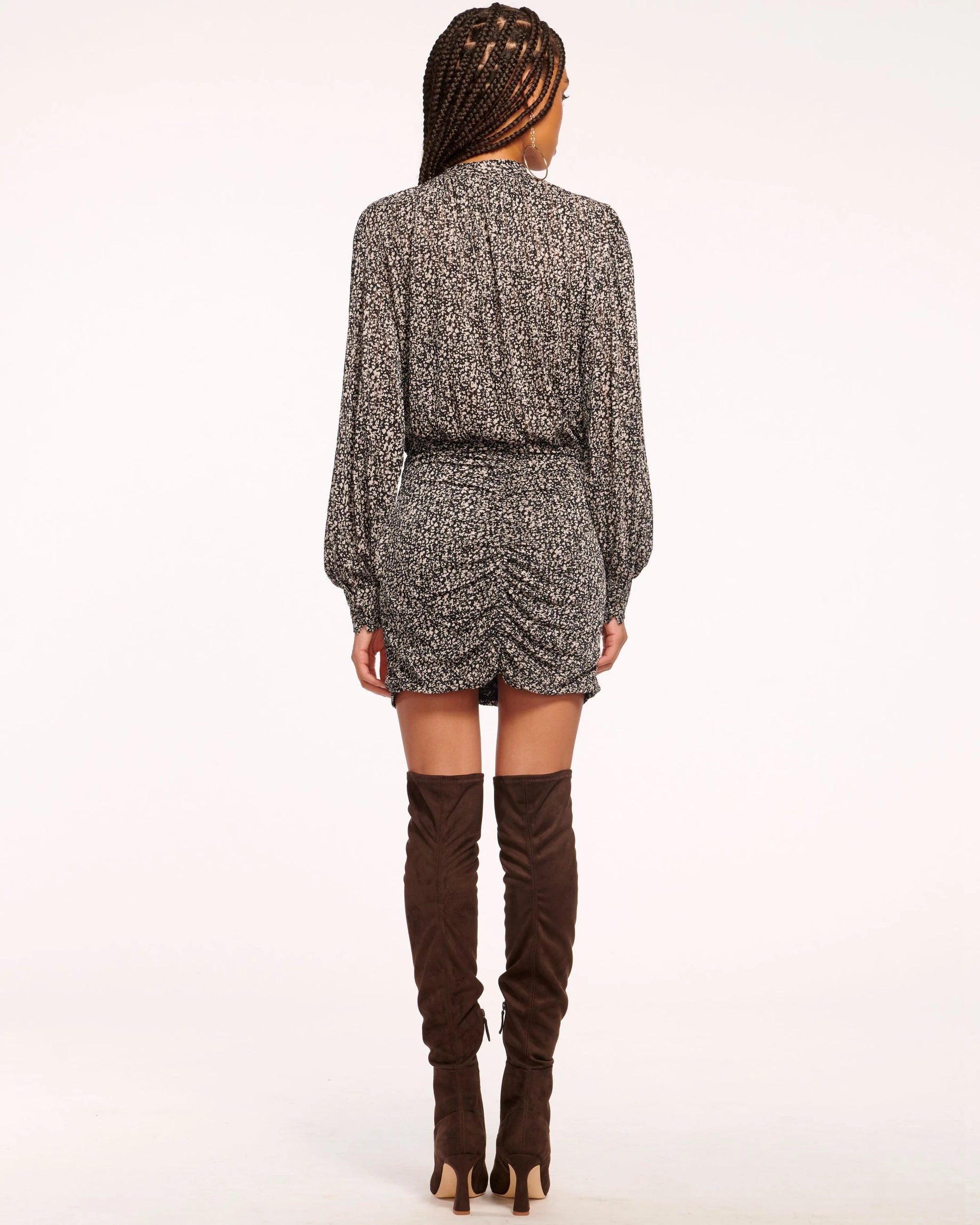 Ramy Brook Ralston Ruched Knit Mini Dress