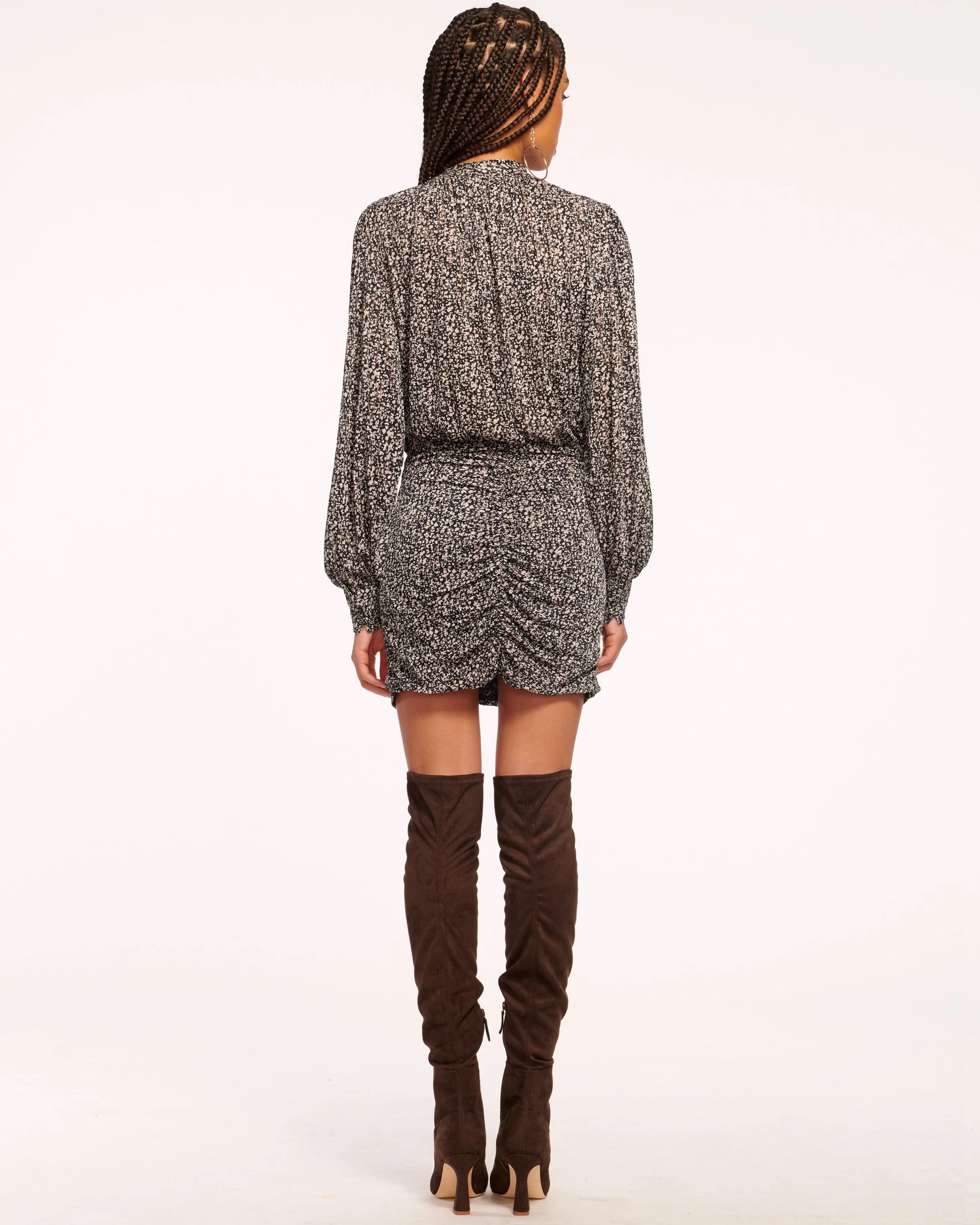 Ramy Brook Ralston Ruched Knit Mini Dress