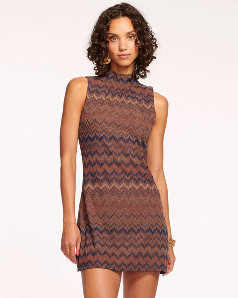 Ramy Brook Marietta Mock Neck Mini Dress