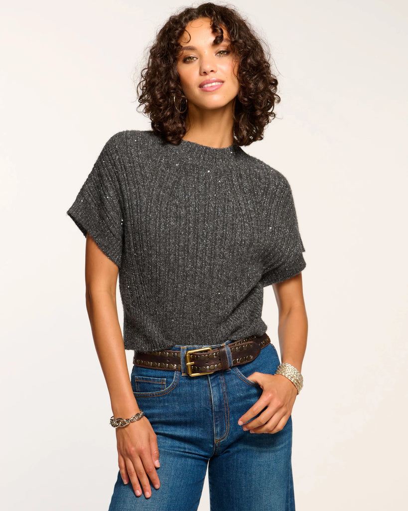 Ramy Brook Amadeus Short Sleeve Wool Sweater