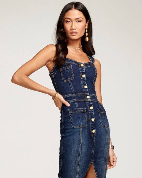 Ramy Brook Monica Denim Midi Dress