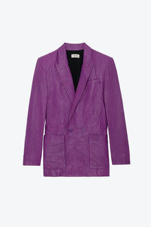 Zadig & Voltaire Visko Cuir Froisse Veste