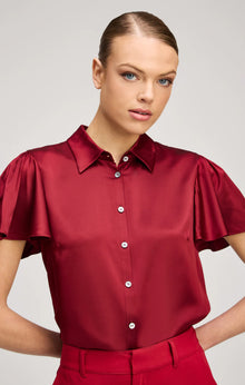 Cinq A Sept Flutter Sleeve Fiona Top