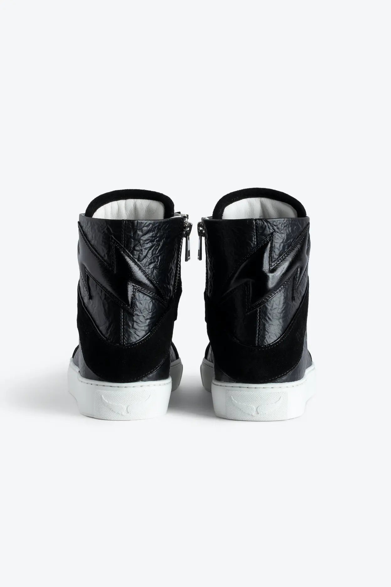 Zadig and Voltaire High Flash High-Top Wrinkle Sneakers