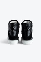 Zadig and Voltaire High Flash High-Top Wrinkle Sneakers