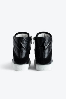 Zadig and Voltaire High Flash High-Top Wrinkle Sneakers