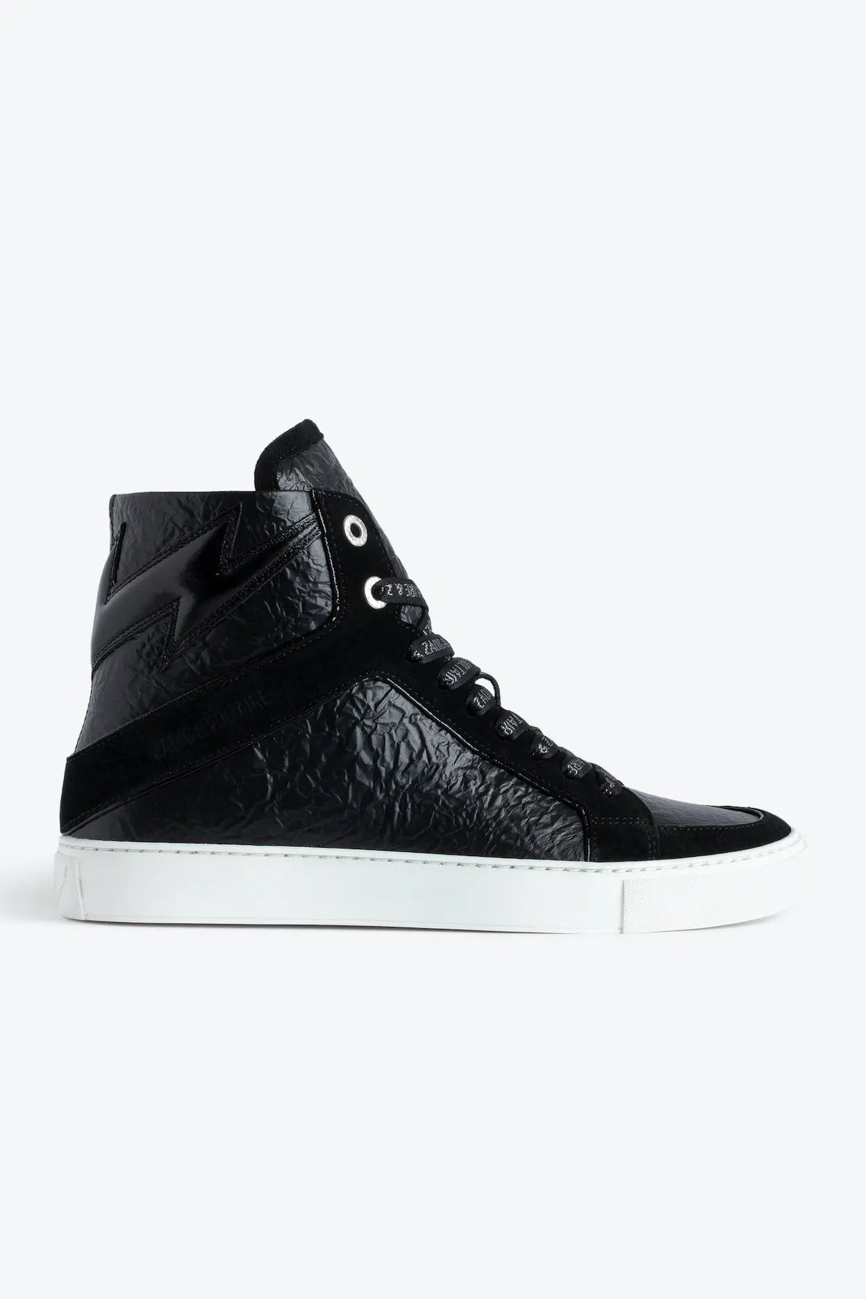 Zadig and Voltaire High Flash High-Top Wrinkle Sneakers | Lux Rox