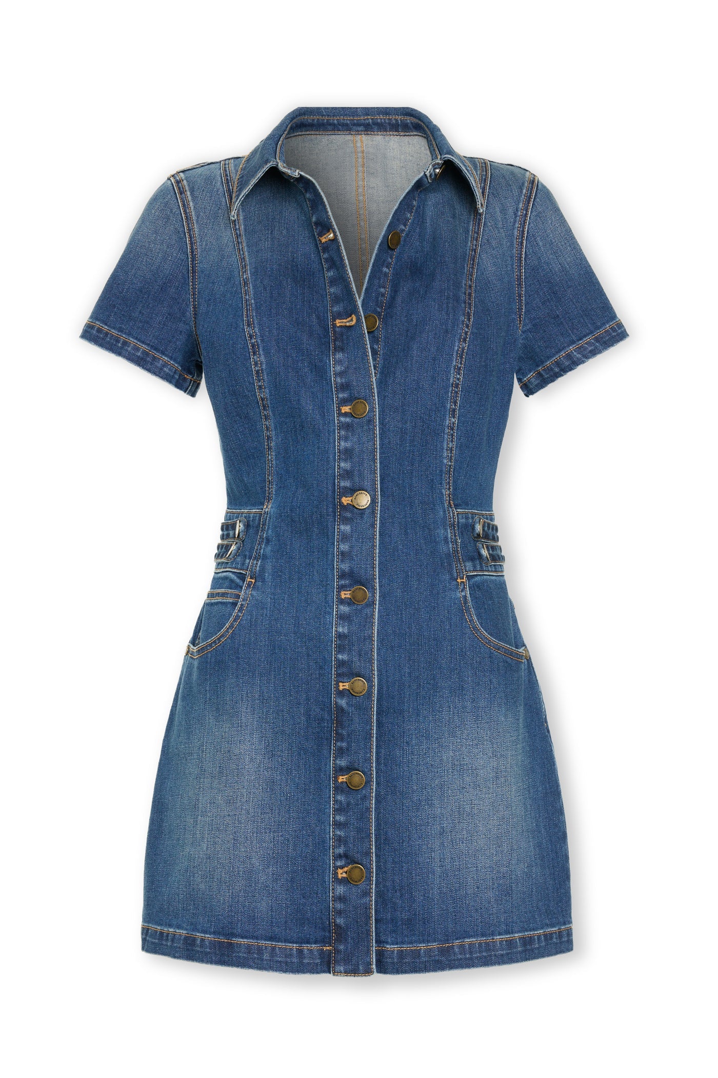Ramy Brook Liv Button Down Denim Mini Dress
Collared Cotton