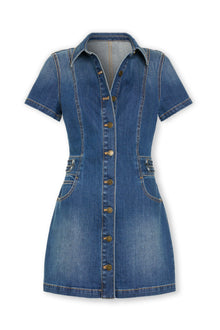 Ramy Brook Liv Button Down Denim Mini Dress
Collared Cotton