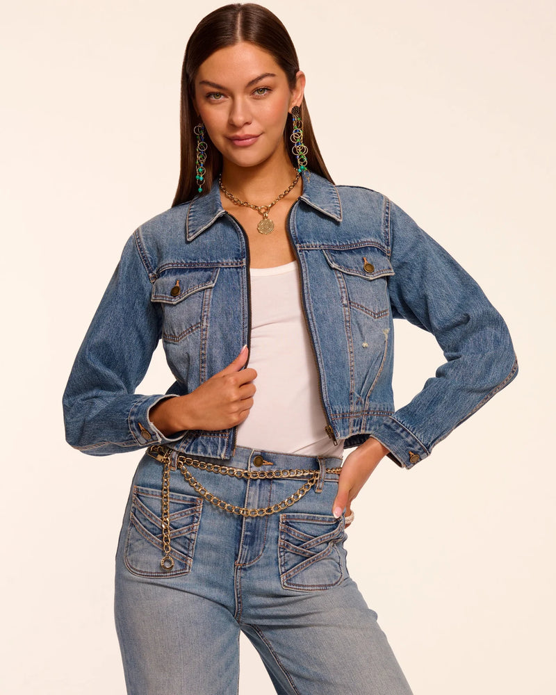 Ramy Brook Jannah Distressed Denim Jacket