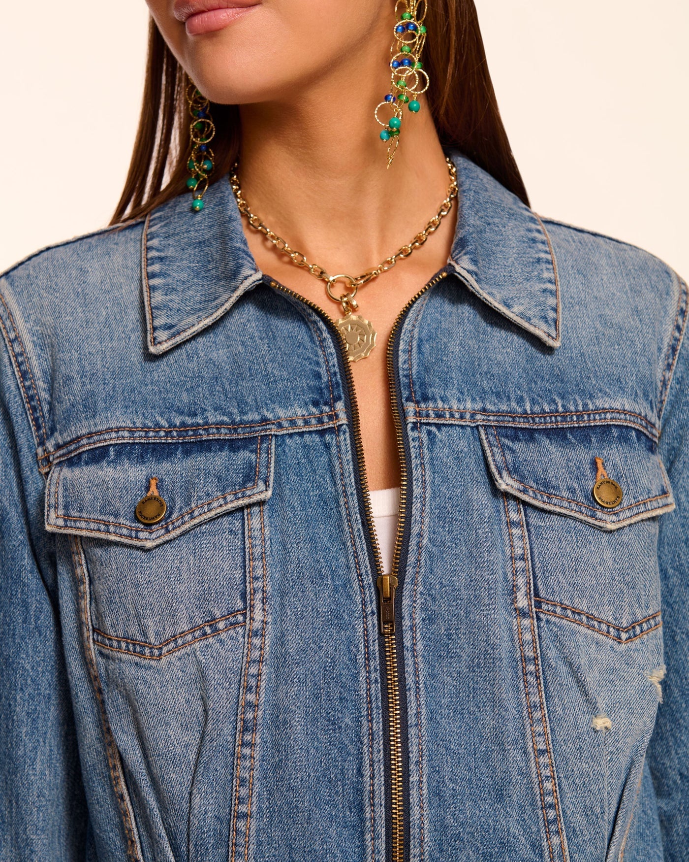 Ramy Brook Jannah Distressed Denim Jacket