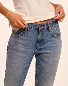 Ramy Brook Milla Distressed Low-Rise Tapered Jean