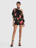 Alice & Olivia RITA DRAPED TOP WITH SCARF