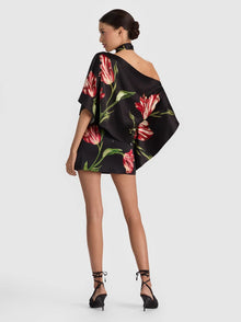 Alice & Olivia RITA DRAPED TOP WITH SCARF