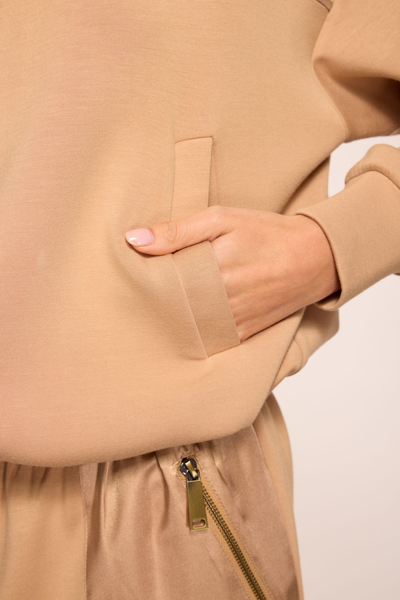 Ramy Brook Fiona Satin Knit Hoodie Jacket