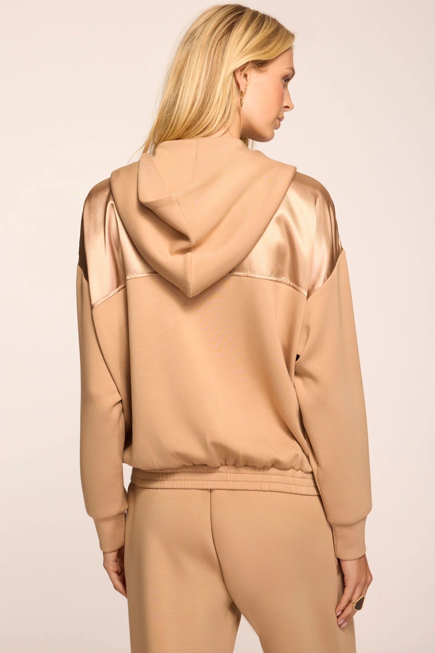 Ramy Brook Fiona Satin Knit Hoodie Jacket