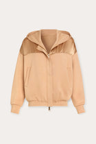 Ramy Brook Fiona Satin Knit Hoodie Jacket