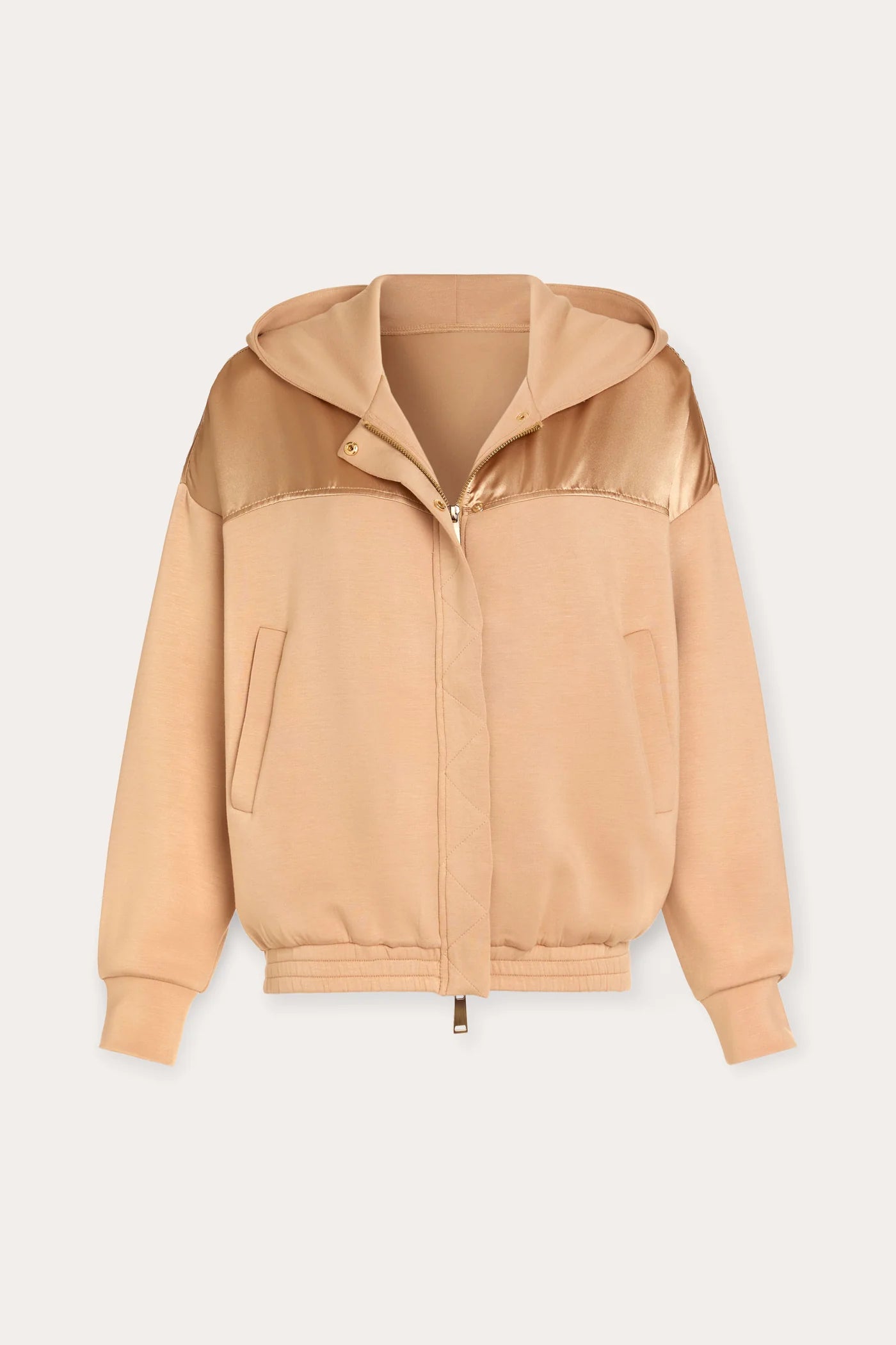 Ramy Brook Fiona Satin Knit Hoodie Jacket