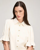 Cinq A Sept Lite Vegan Leather Fiona Top