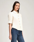 Cinq A Sept Lite Vegan Leather Fiona Top