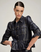 Cinq A Sept Lite Vegan Leather Delanie Jacket