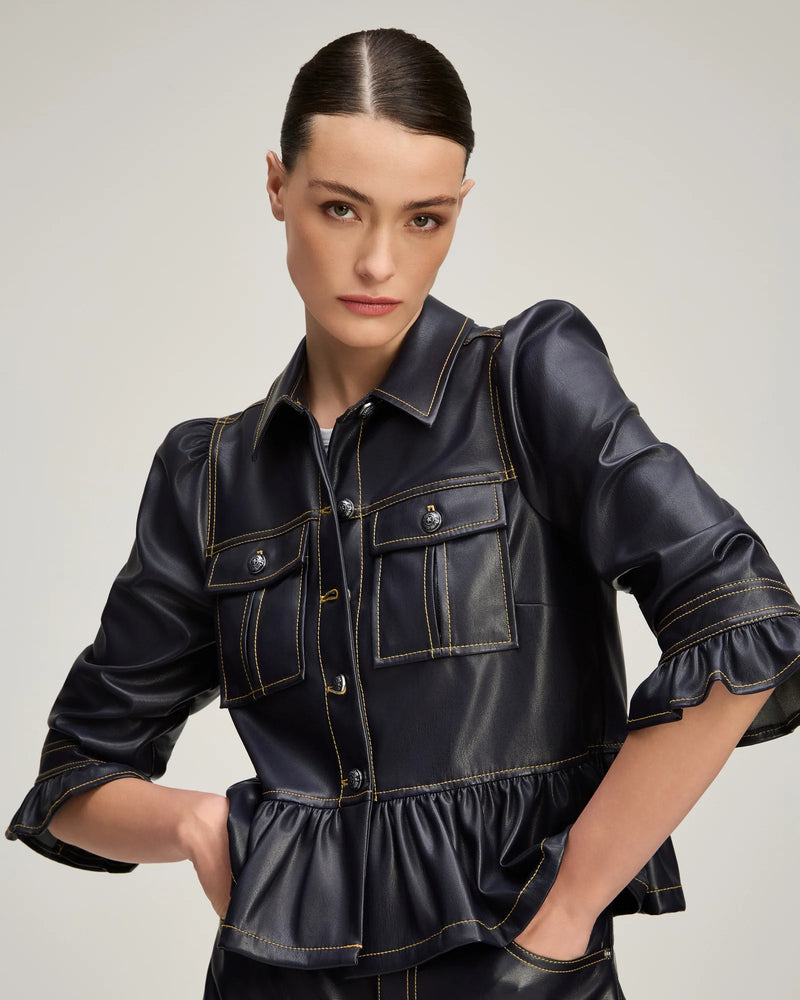 Cinq A Sept Lite Vegan Leather Delanie Jacket