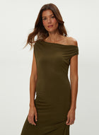 OPHELIA OFF-SHOULDER MIDI DRESS