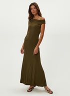 OPHELIA OFF-SHOULDER MIDI DRESS