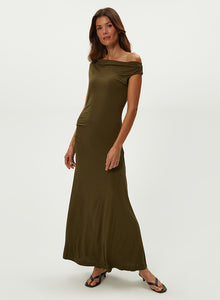 OPHELIA OFF-SHOULDER MIDI DRESS